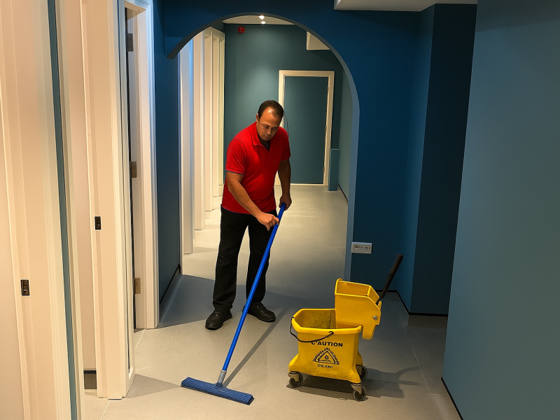 cleaning with janitor pic